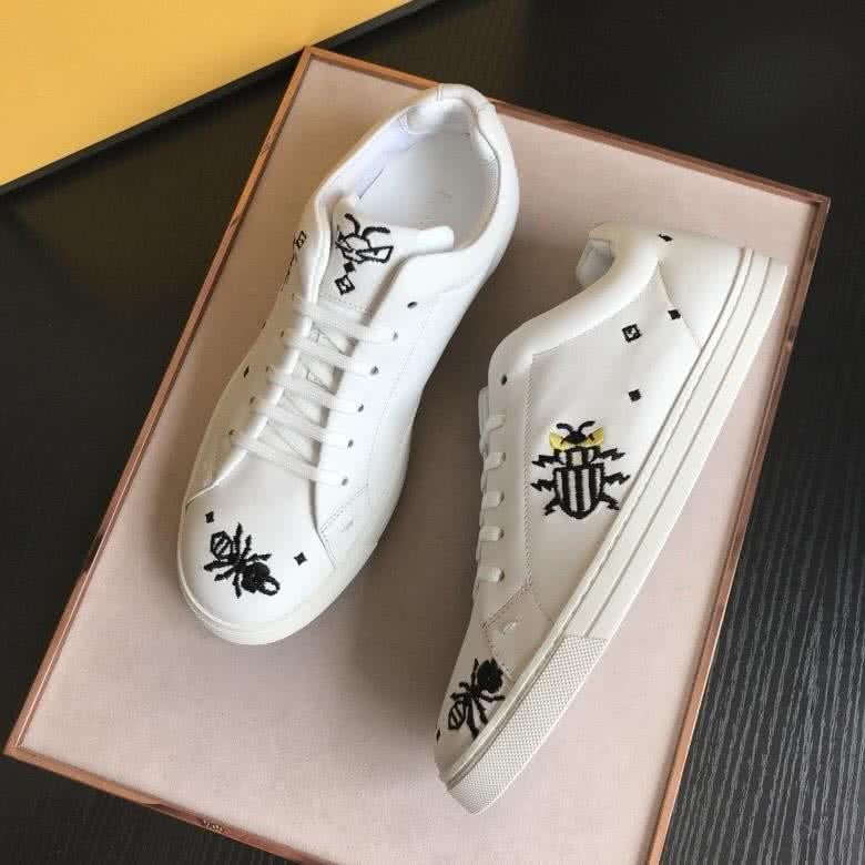Fendi Sneakers Lace-ups Embroidery White Men 2