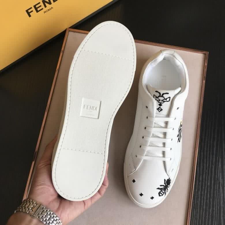 Fendi Sneakers Lace-ups Embroidery White Men 8