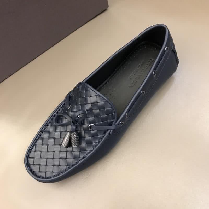 Bottega Veneta Classic Cowhide Loafers Woven Blue Men 5