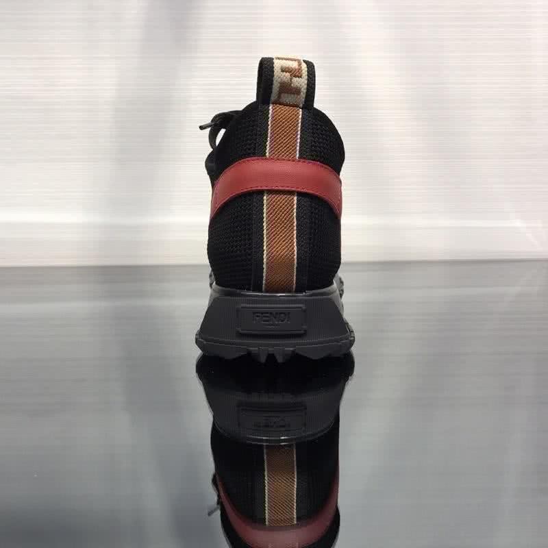 Fendi Sneakers Fabric Black And Red Men 5