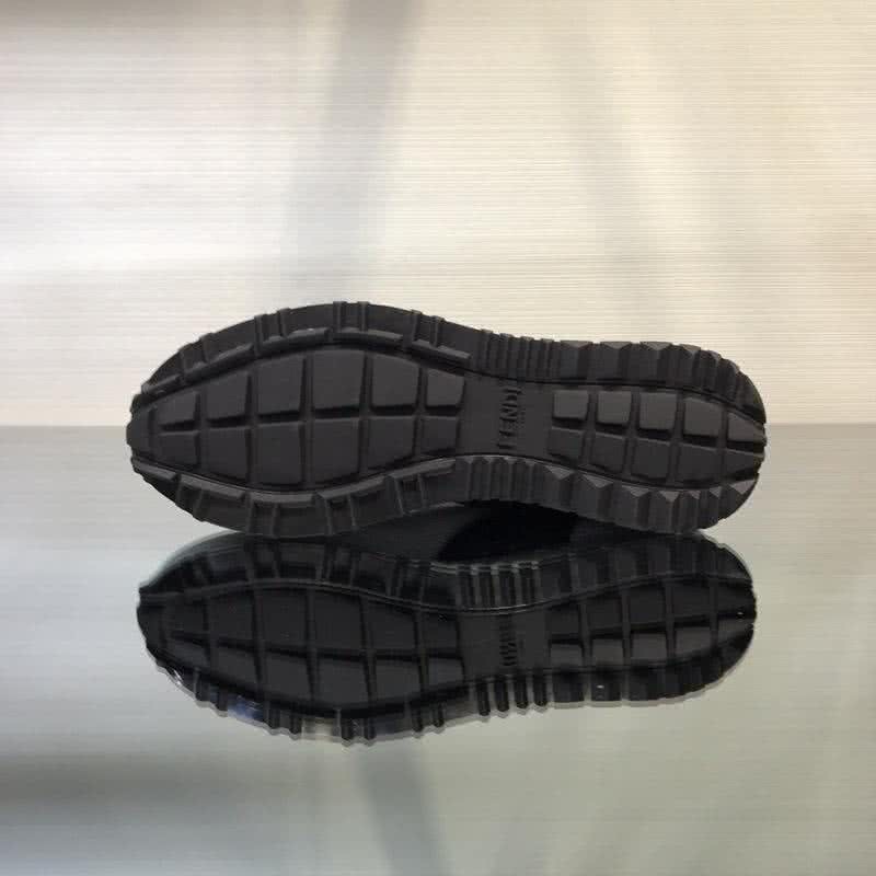 Fendi Sneakers Fabric White And Black Men 5