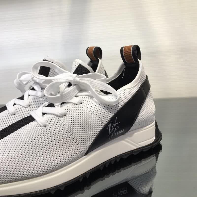 Fendi Sneakers Fabric White And Black Men 9