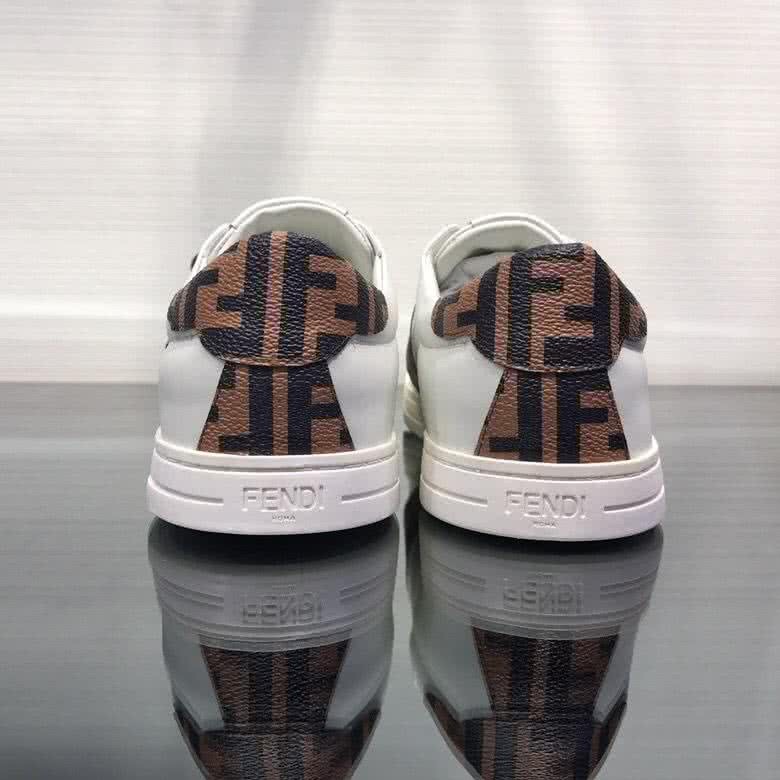 Fendi Sneakers Buckle White Black Brown Men 5