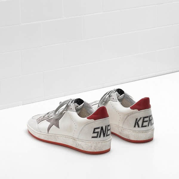 Golden Goose Ball Star Sneakers calf leather Suede toe pierced cracklé leather 3