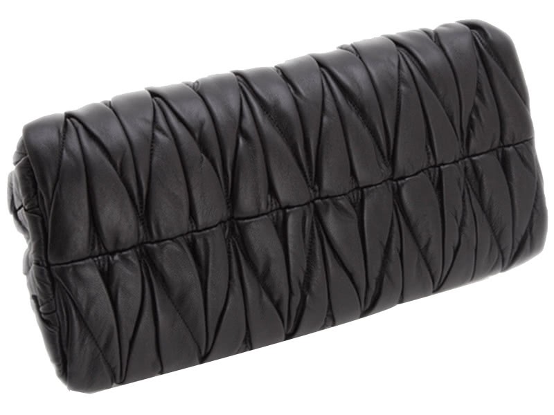 Miu Miu Matelasse Oversized Convertible Clutch Black 6