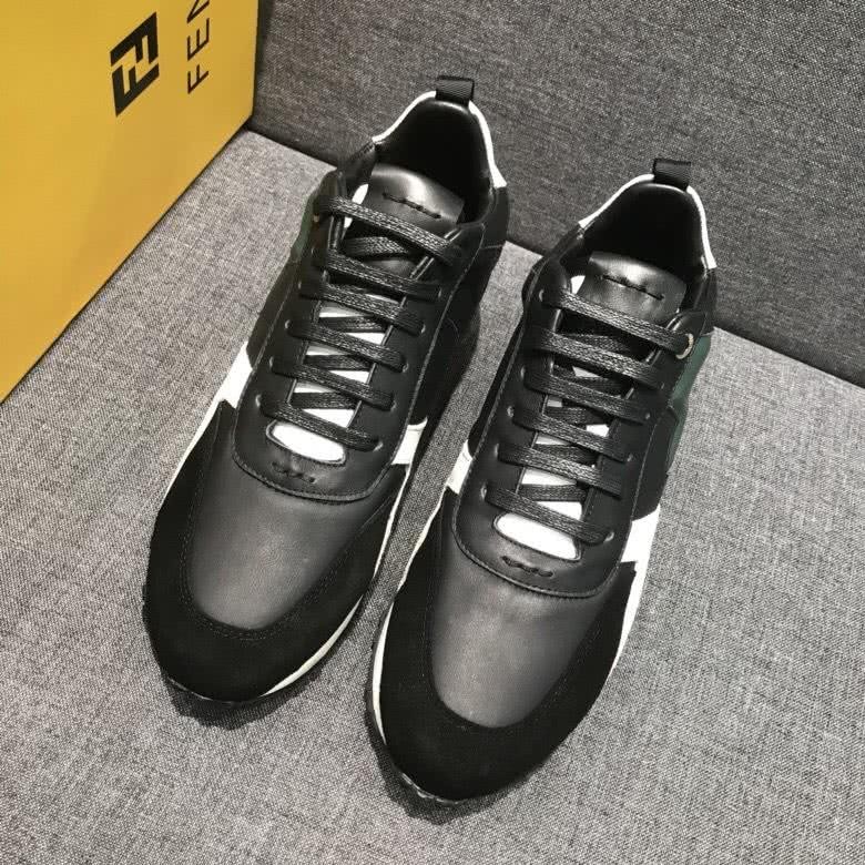 Fendi Sneakers Black Creamy And White Men 1