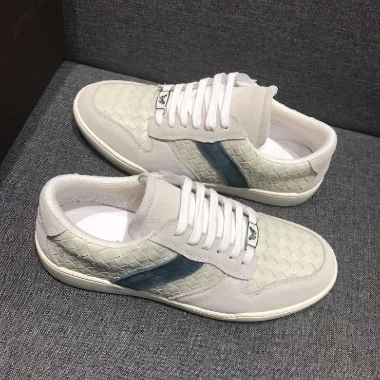 Bottega Veneta Top Quality Sneakers Woven Cowhide White Men 4