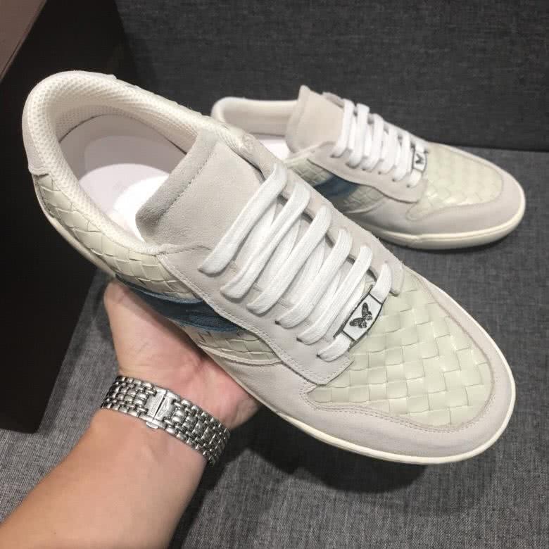 Bottega Veneta Top Quality Sneakers Woven Cowhide White Men 5