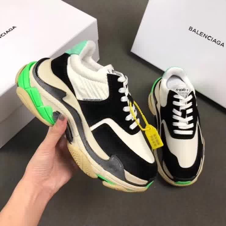 Top Quality Balenciaga Triple S Black White Green 1