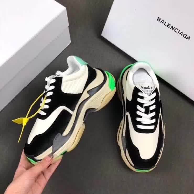 Top Quality Balenciaga Triple S Black White Green 2