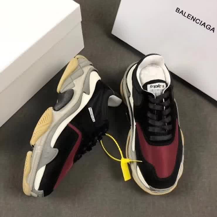 Top Quality Balenciaga Triple S Black Burgundy 6