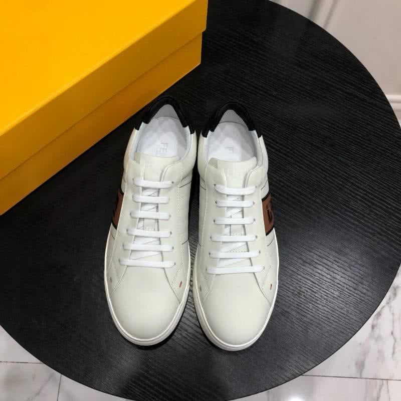 Fendi Sneakers Lace-ups White Black And Brown Men 2