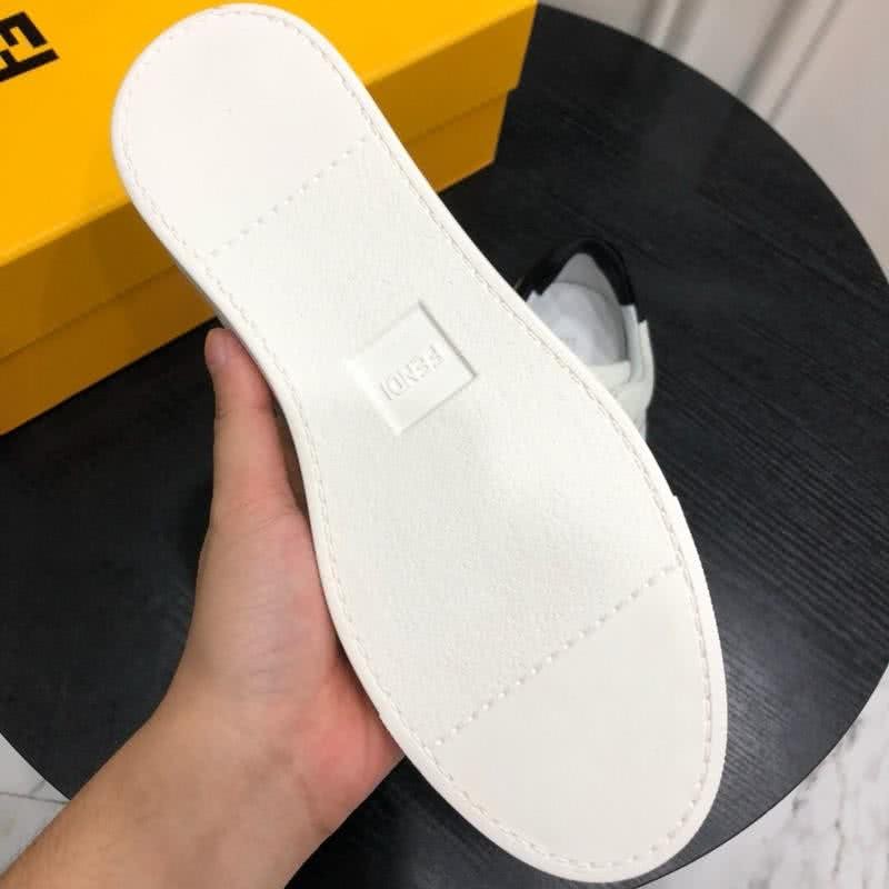 Fendi Sneakers Lace-ups White Black And Brown Men 8