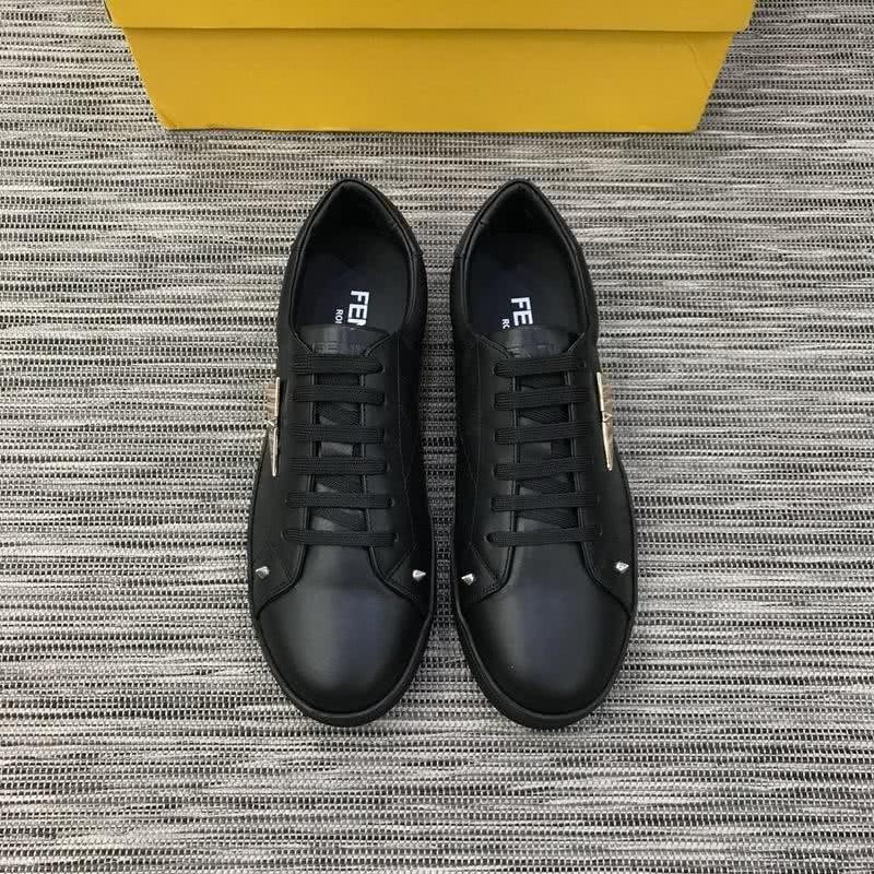 Fendi Sneakers Leather Monster All Black Men 2