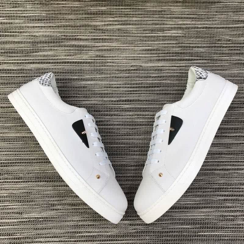 Fendi Sneakers Leather Monster Snakeskin Shoe Tail All White Men 7