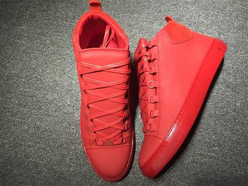 Balenciaga Classic High Top Sneakers Red 2