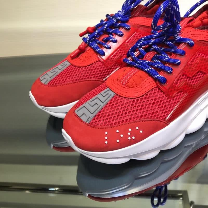 Versace New Breathable Sneakers Red And Blue Unisex 7