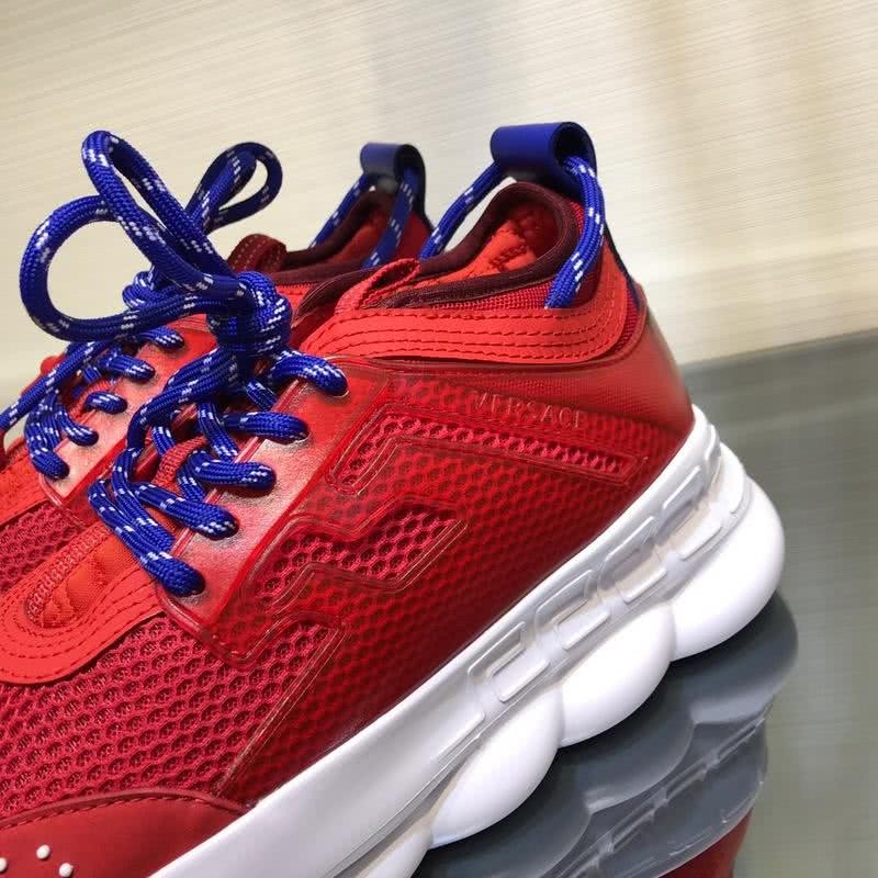Versace New Breathable Sneakers Red And Blue Unisex 8