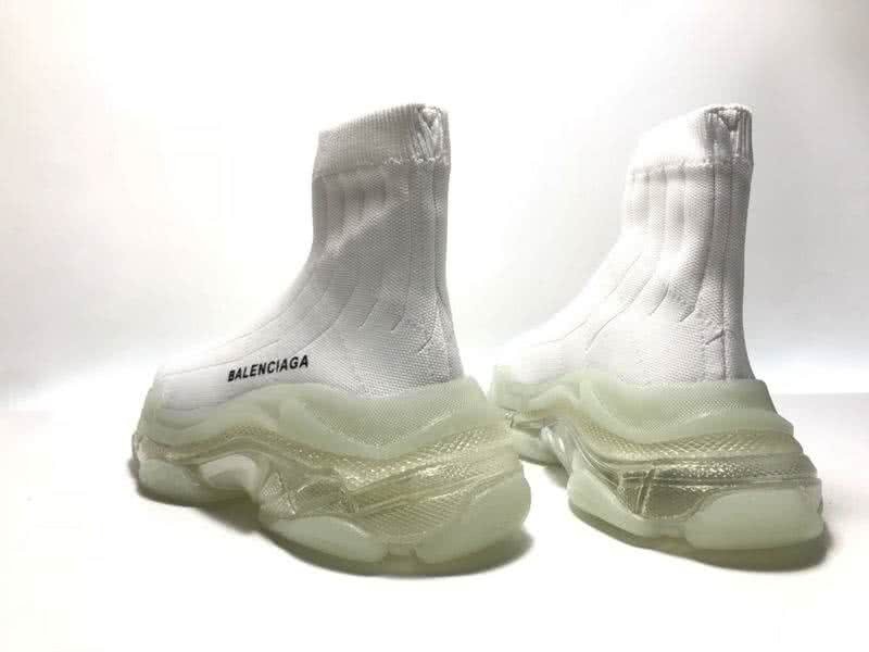 Balenciaga Speed Sock Boots All White Men Women 3