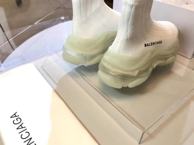Balenciaga Speed Sock Boots All White Men Women 8