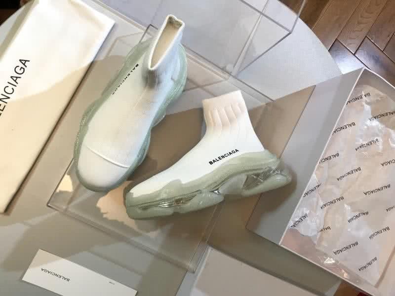 Balenciaga Speed Sock Boots All White Men Women 9