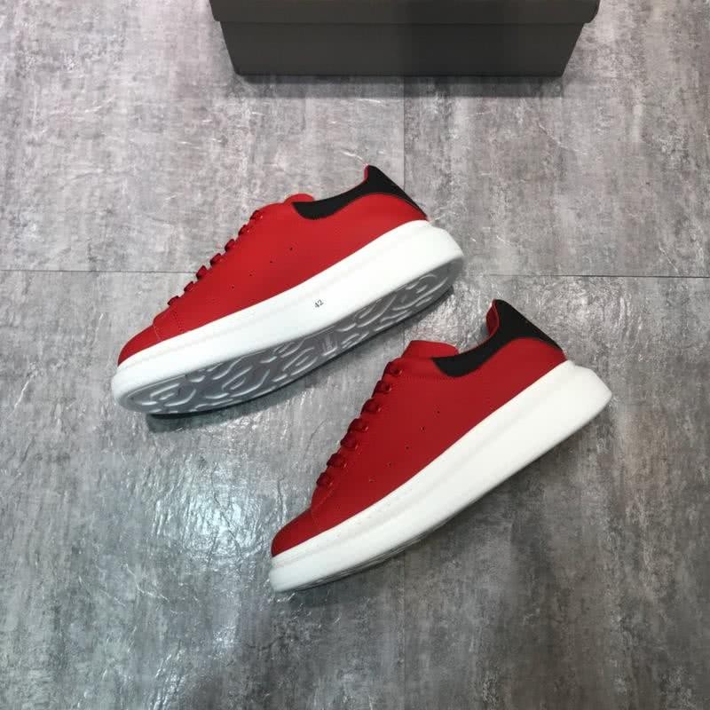 Alexander McQueen Sneakers Red Black Upper White Sole Men 4