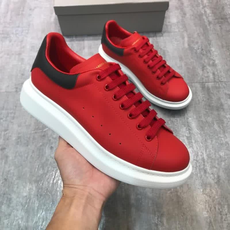 Alexander McQueen Sneakers Red Black Upper White Sole Men 6