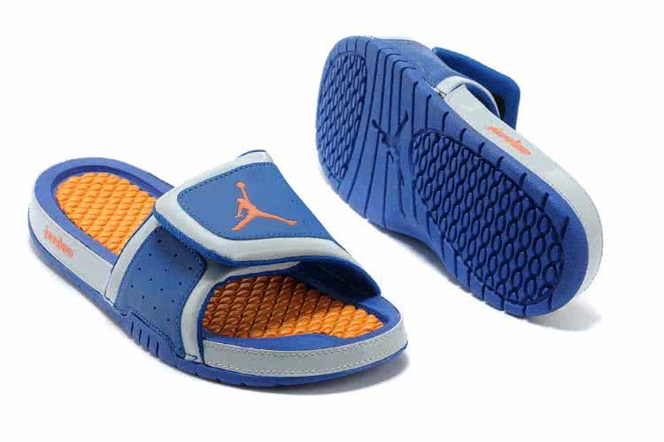 Air Jordan 2 Hydro Slipper Blue Orange And Grey Women 1