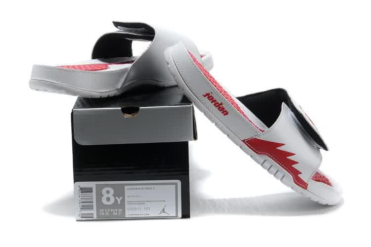Air Jordan 2 Hydro Slipper Red And White Women 3