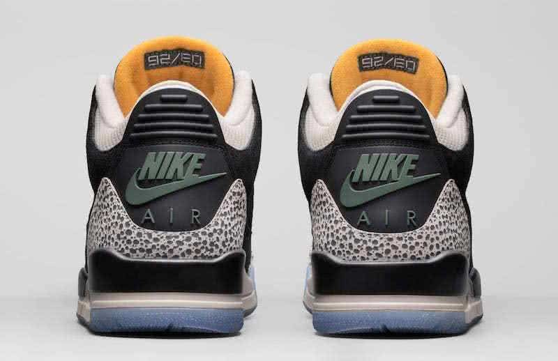 Atmos x Air Jordan3 Black And Bule Men 6