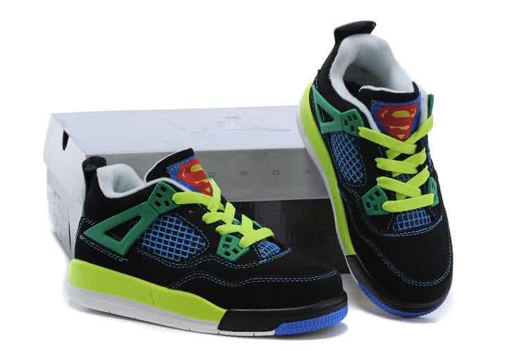 Air Jordan 3 Shoes Black Blue And Yellow Children 5