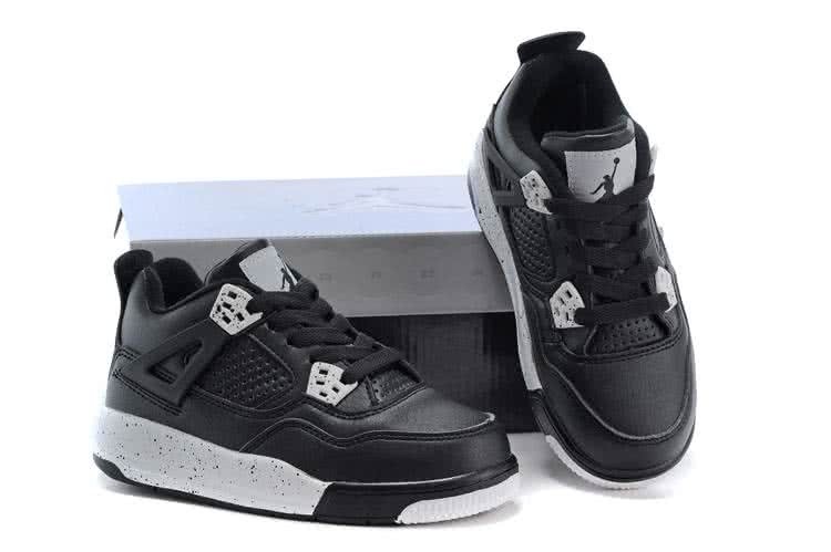Air Jordan 3 Shoes Black Grey And White Children 2