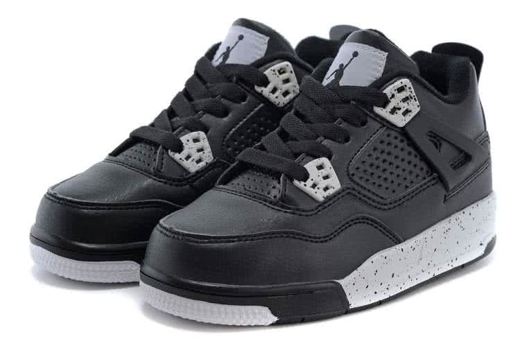 Air Jordan 3 Shoes Black Grey And White Children 3