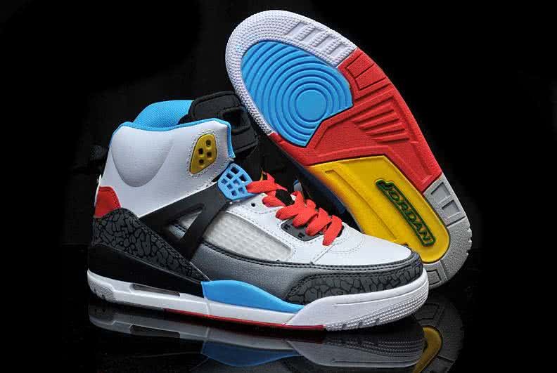 Air Jordan 3 Shoes Blue Red And Grey Women 1