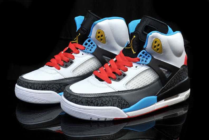 Air Jordan 3 Shoes Blue Red And Grey Women 2