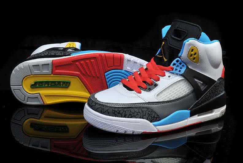 Air Jordan 3 Shoes Blue Red And Grey Women 4