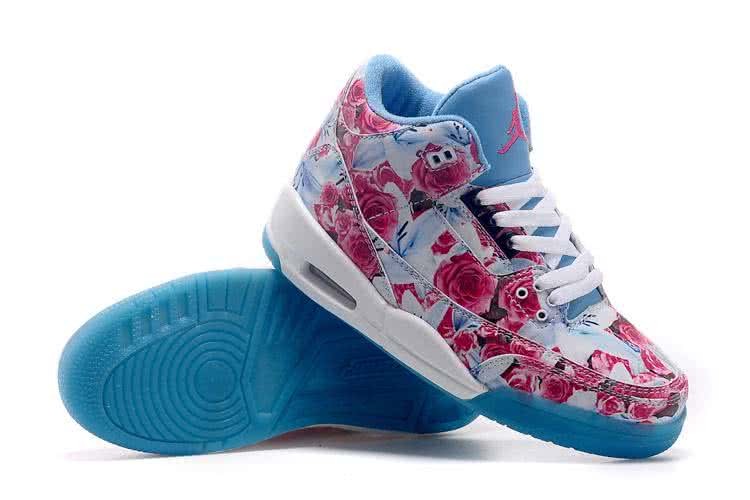 Air Jordan 3 Blue And Red Women 6