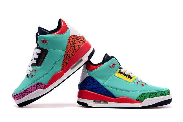 Air Jordan 3 Green Red And White Women 9