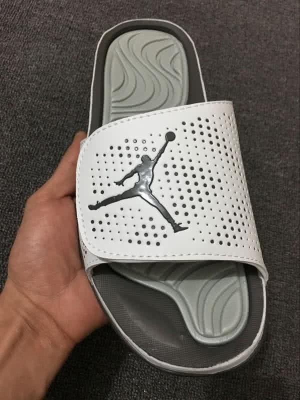 Air Jordan 5 White And Grey Slipper Men 2