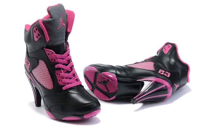Air Jordan 5 Black And Pink Women 5