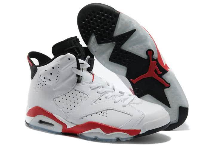 Air Jordan 6 Red And White Men 1