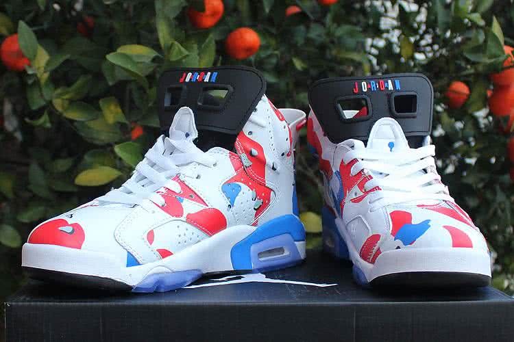 Air Jordan 6 White Red And Blue Men 6