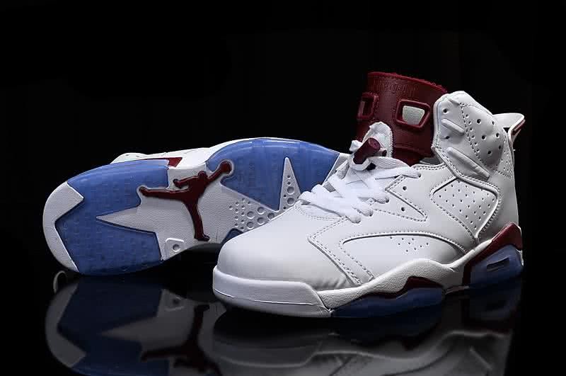 Air Jordan 6 Red And White Men 4