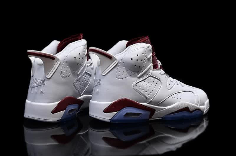Air Jordan 6 Red And White Men 5