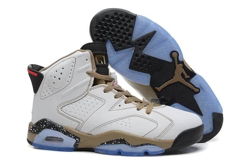 Air Jordan 6 White And Brown Men 1