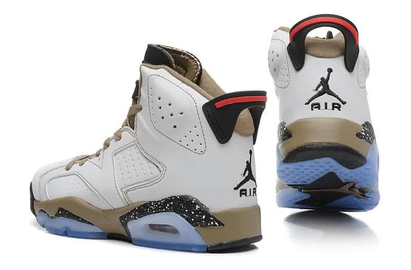 Air Jordan 6 White And Brown Men 5