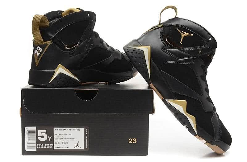 Air Jordan 7 Gold And Black Women 7