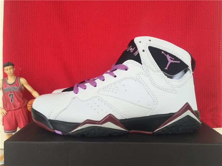 Air Jordan 7 GS Fuchsia Glow White And Purple Women 4