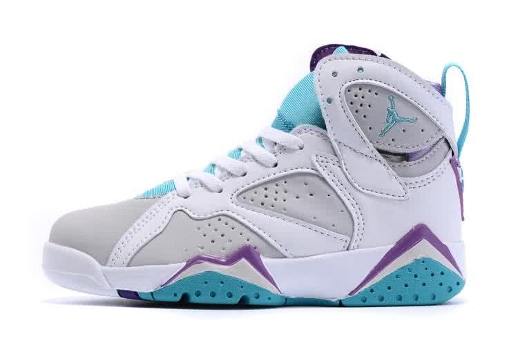 Air Jordan 7 Blue And White Children 2