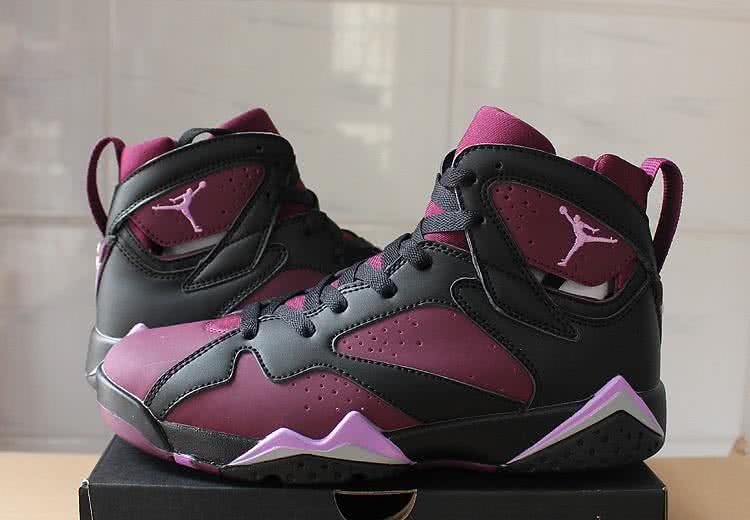 Air Jordan 7 Black And Purple Women 2